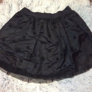 Black polka dot skirt